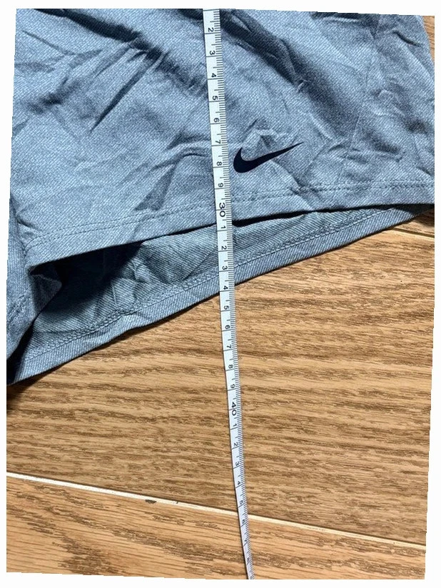 Short Nike femme gris chiné taille élastique logo training sport polyester XS – photo 8